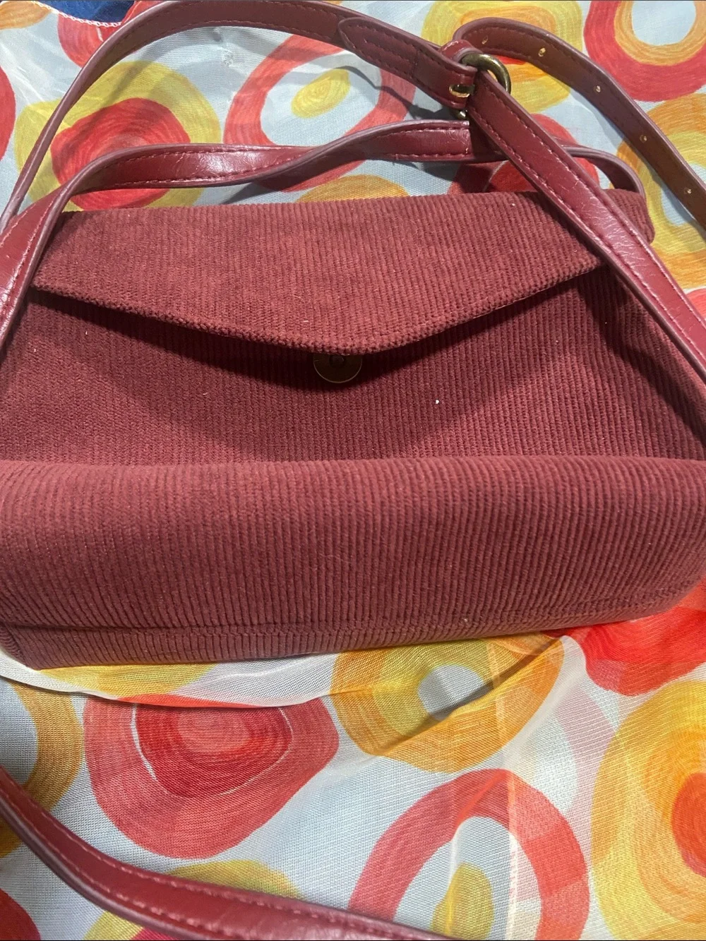 Universal Thread Maroon Interior Tote with Zip Pocket